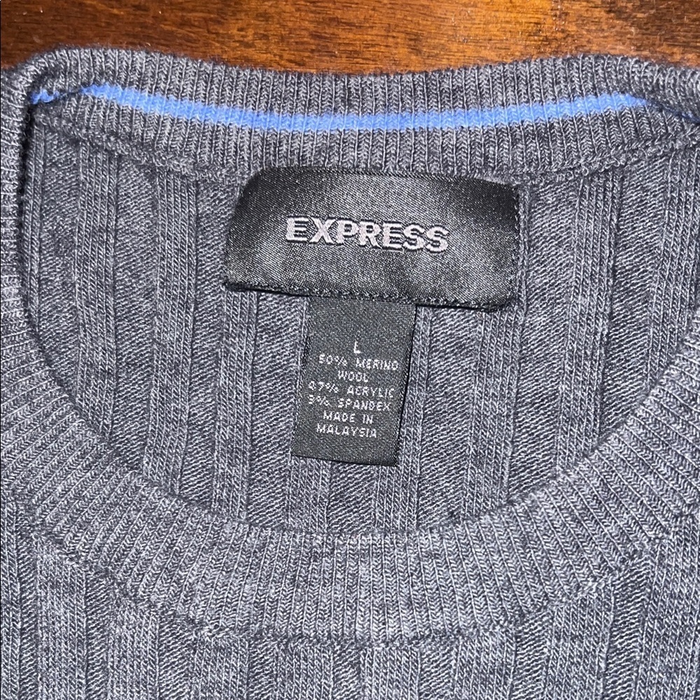 Express Black Ribbed Sweater - Picture 6 of 6